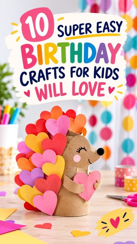10 DIY Birthday Crafts for Kids That Are Super Easy and Fun