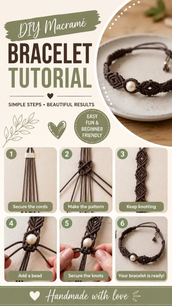 DIY Bracelet Patterns Easy Macramé Bracelet Tutorial