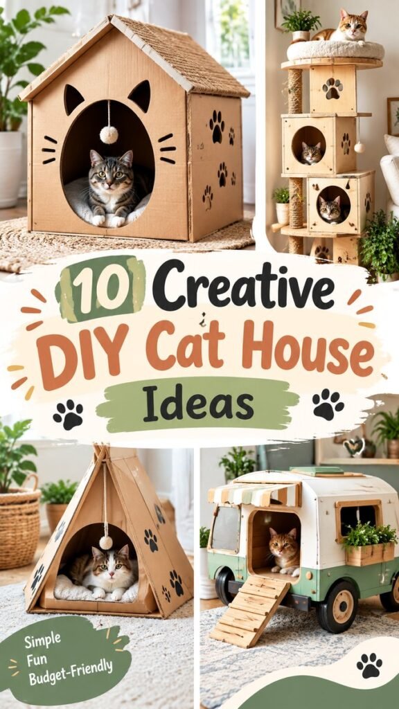 10 Creative DIY Cat House Ideas Your Cat Will Love