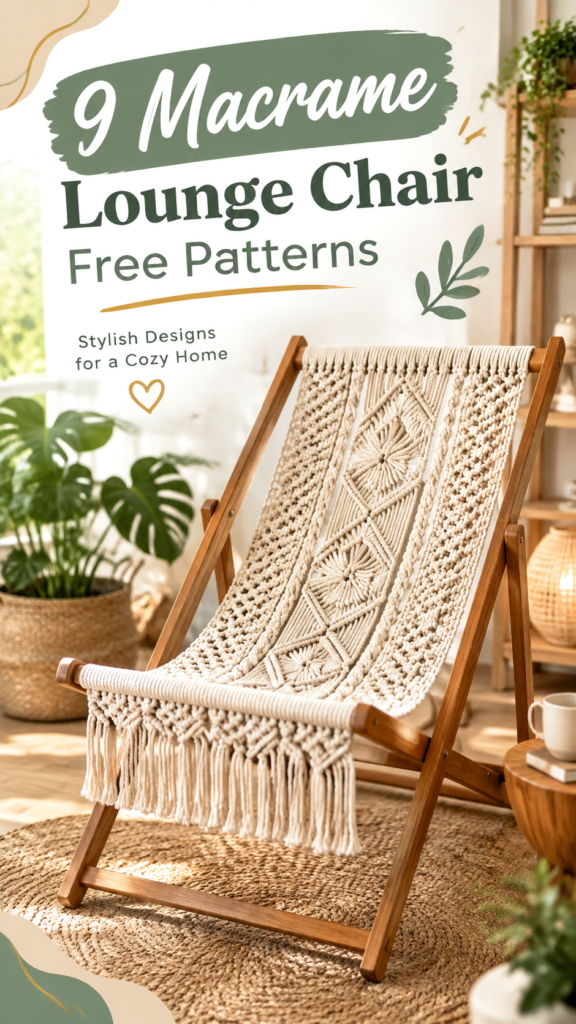 DIY Macrame Lounge Chair Tutorial  Boho Chair Design  Handmade Decor