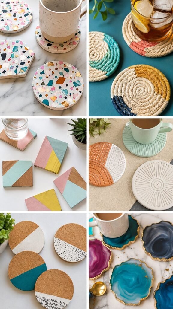 15 DIY Coaster Ideas to Brighten Your Home Decor