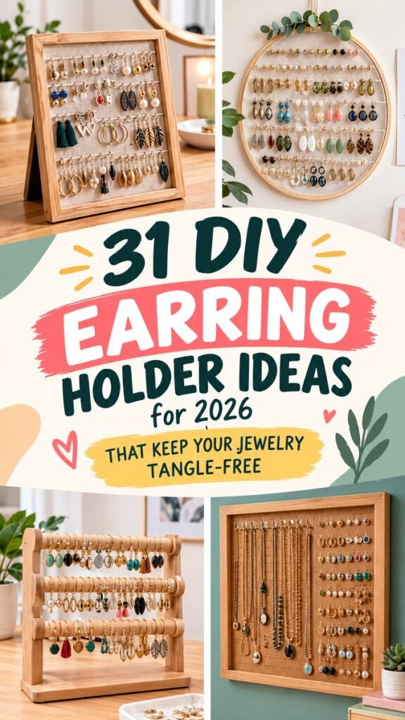 31 DIY Earring Holder Ideas for Stylish, Tangle-Free Jewelry Storage