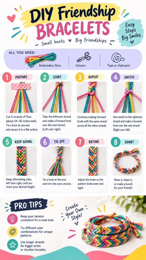 DIY Friendship Bracelets Patterns Easy Step-by-Step Ideas for Beginners