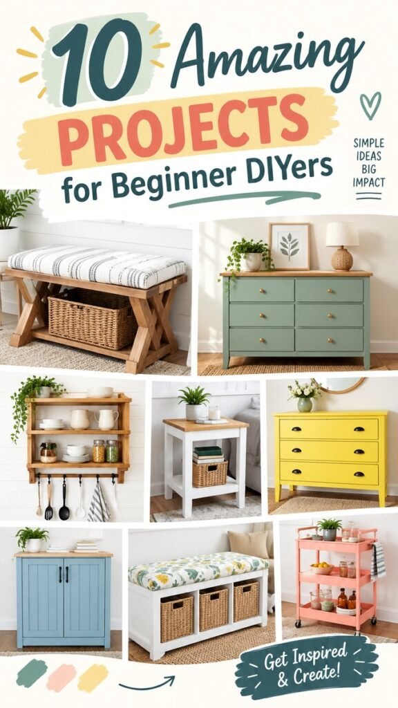 10 Easy DIY Furniture Plans for Beginner Woodworkers and Home Decor Lovers