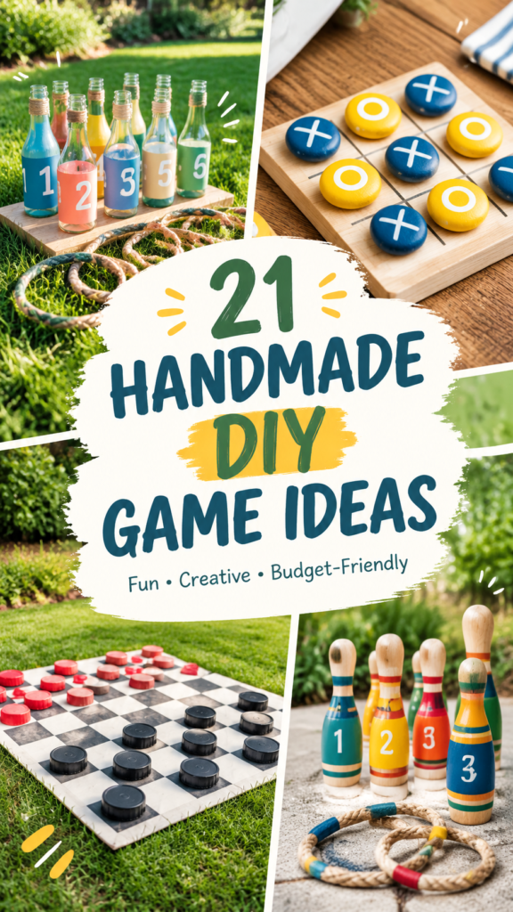 21 Handmade DIY Game Ideas for Fun Family Projects and Creative Play