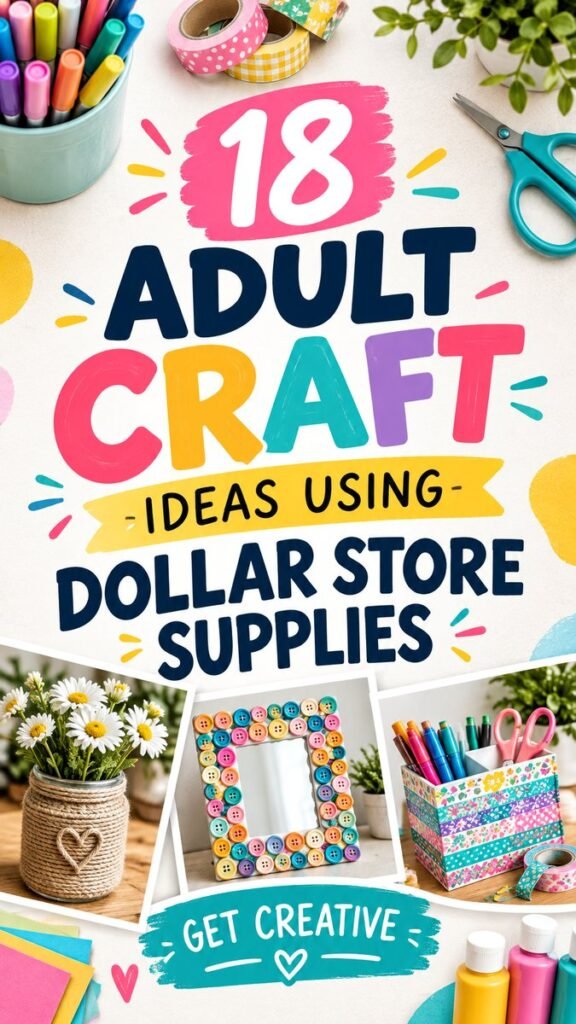 18 DIY Ideas Creative Crafters Will Love for Easy Dollar Store Projects