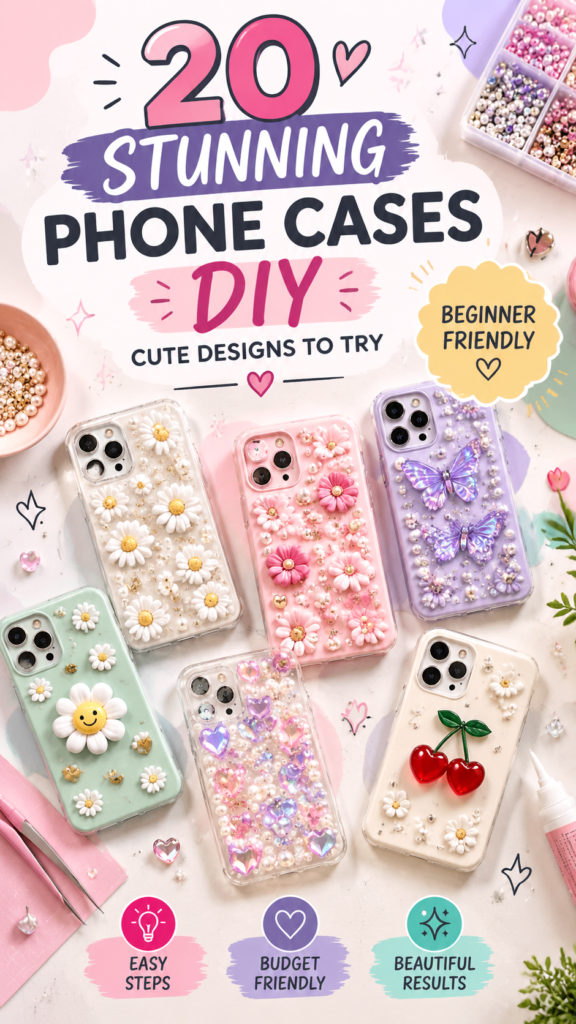 20 Bedazzled DIY iPhone Case Ideas Cute Sparkly Phone Case Designs to Try