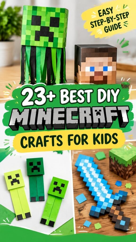 DIY Minecraft Crafts for Kids Easy Creative Ideas and Fun Pixel Projects
