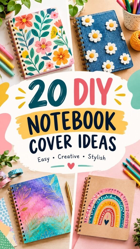 20 DIY Notebook Cover Ideas for a Creative and Personalized Makeover