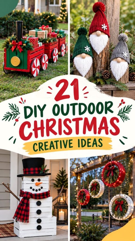 21 DIY Outdoor Christmas Decor Ideas for a Festive Holiday Yard