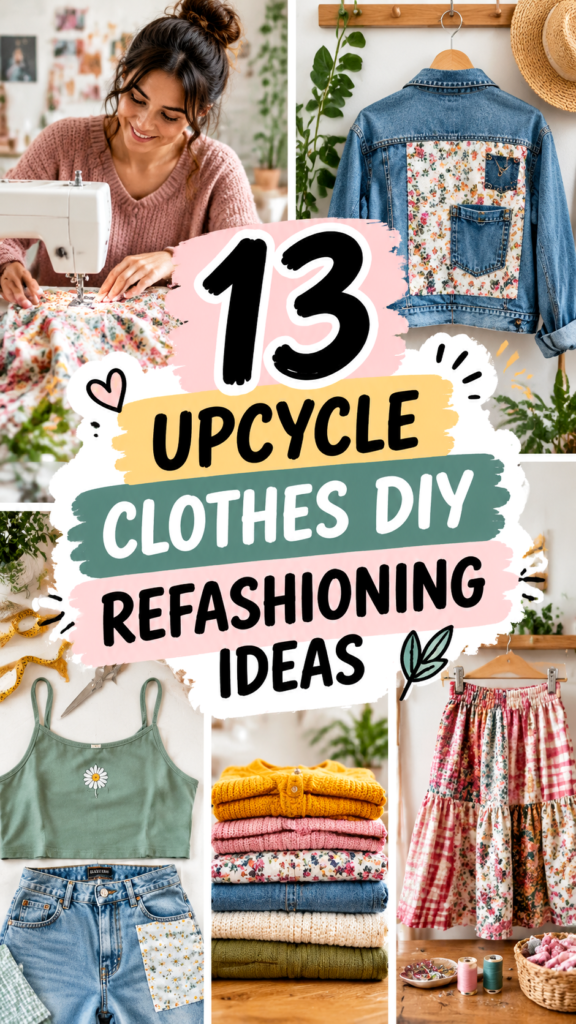 13 Upcycle Clothes DIY Ideas for Creative Outfit Makeovers