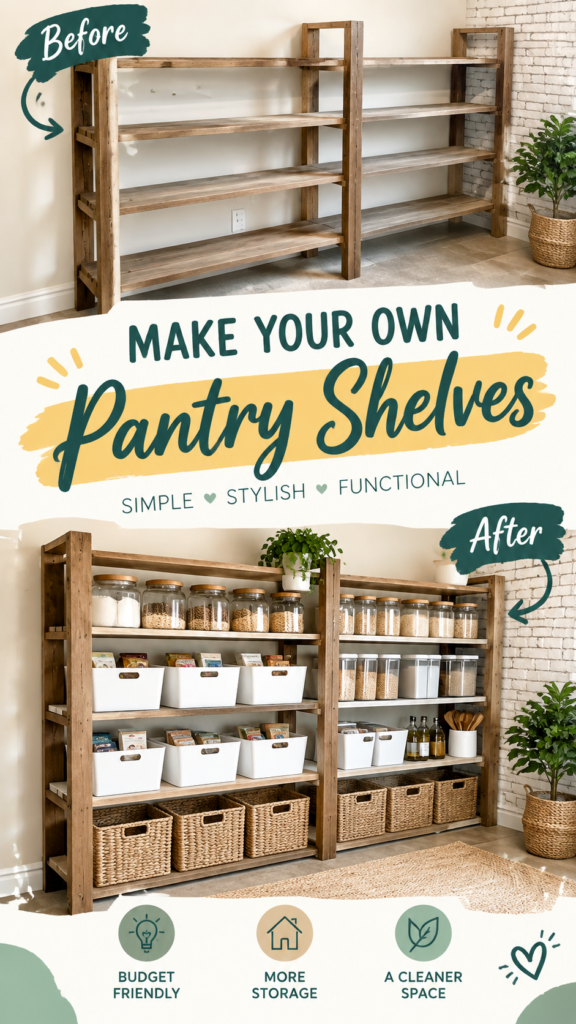 DIY Pantry Shelves Easy Homemade Pantry Storage Ideas for an Organized Home