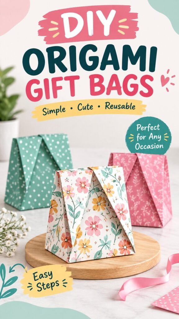 DIY Paper Gift Bags Easy Origami Tutorial for Beginners