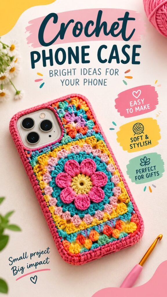 DIY Phone Cover Ideas Colorful Crochet Designs Youll Love Making