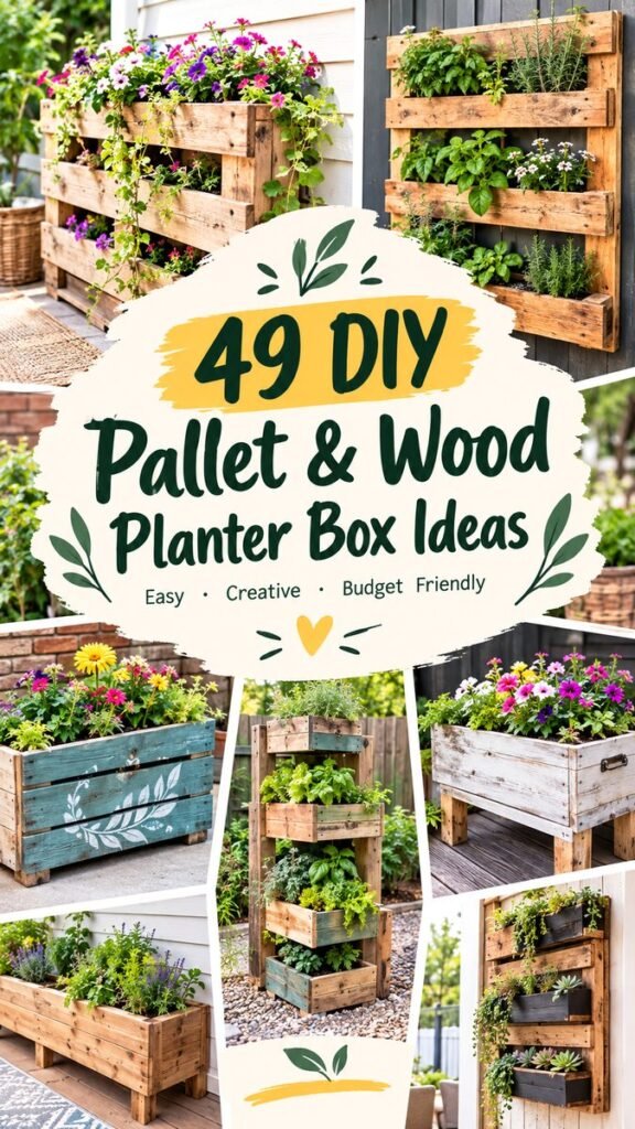49 DIY Pallet  Wood Planter Box Ideas for a Beautiful Garden