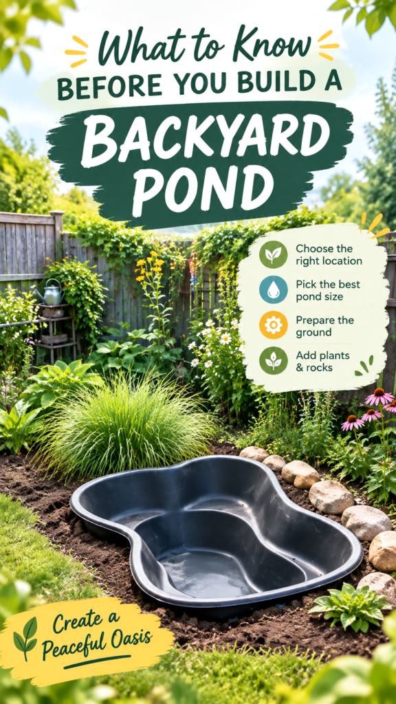 DIY Backyard Pond Ideas Easy Garden Pond Project for Beginners