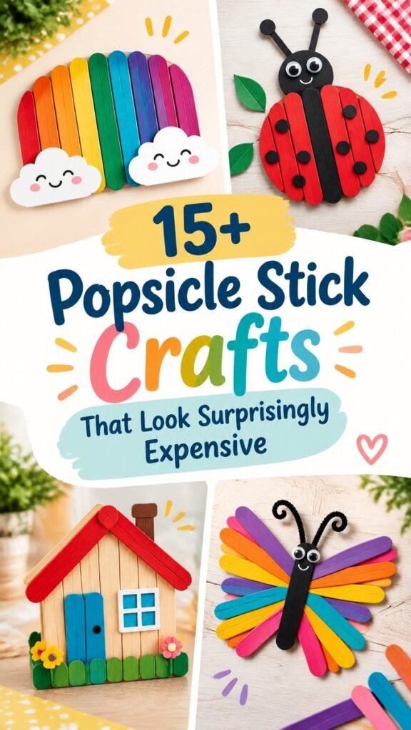 15 DIY Popsicle Stick Crafts That Look Amazing and Expensive