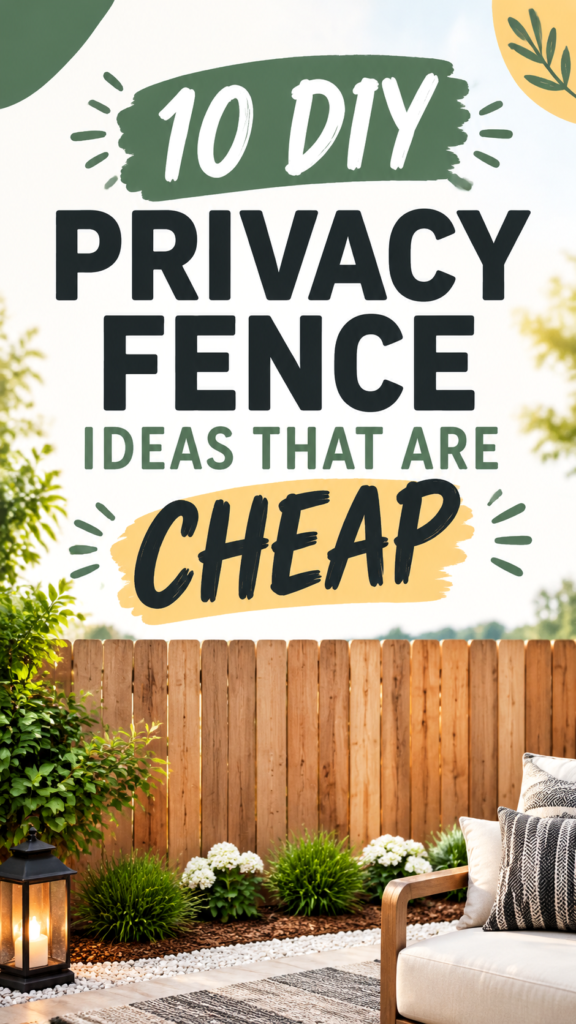 10 DIY Privacy Fence Ideas on a Budget for Backyard Privacy