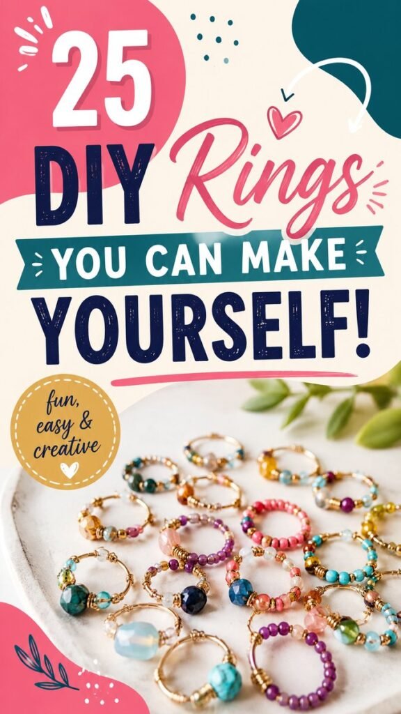 25 DIY Rings You Can Make Yourself Easy Homemade Ring Ideas