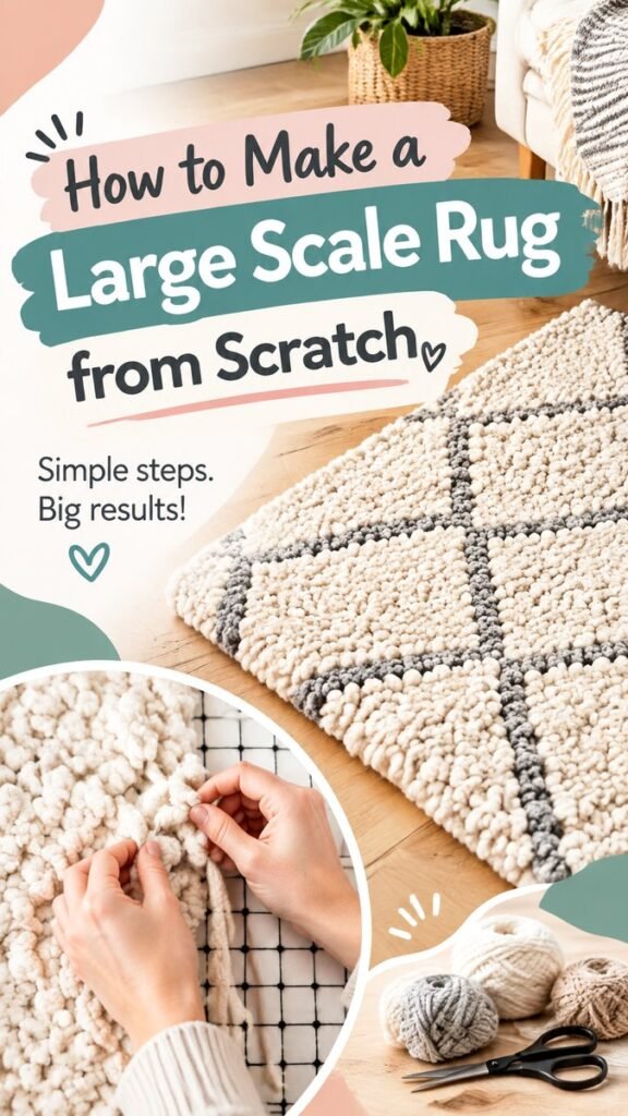 DIY Rug Ideas How to Make a Large Cozy Rug From Scratch at Home