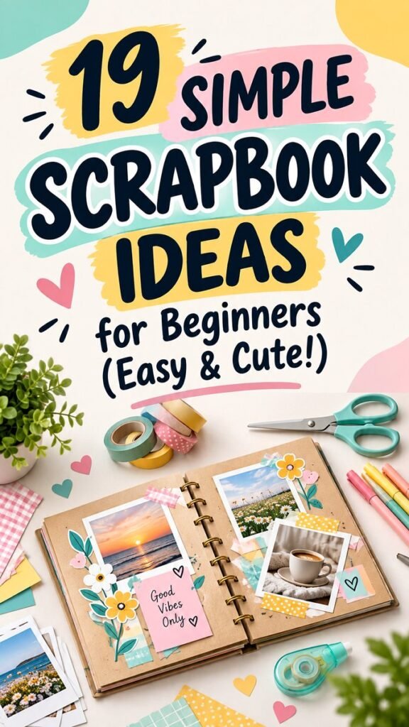 19 Simple DIY Scrapbook Ideas for Beginners Easy  Cute Projects