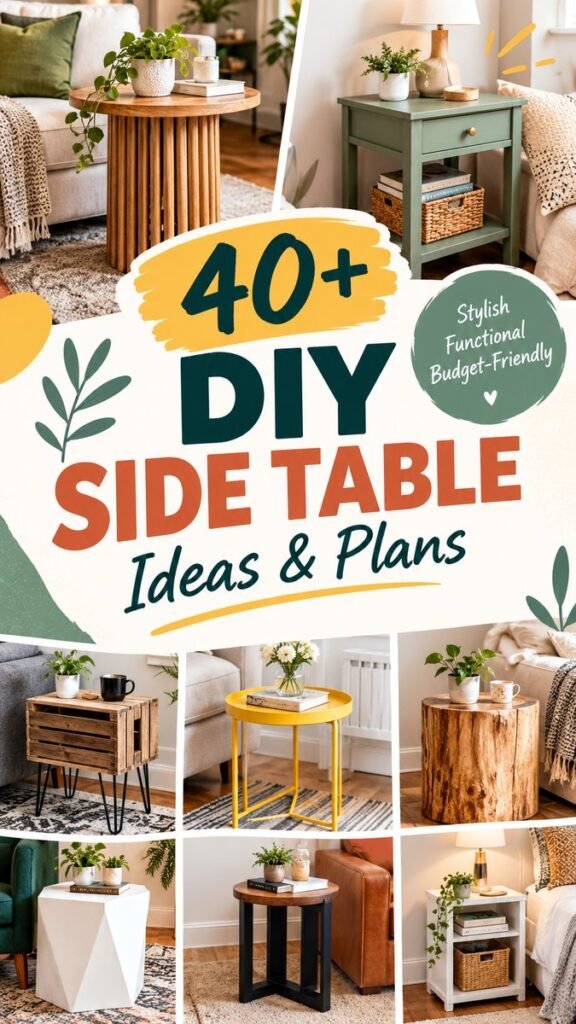 40 DIY Side Table Ideas  Easy Plans for Stylish Home Decor
