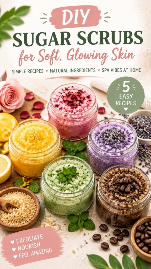 DIY Sugar Scrub Recipes for Soft Glowing Skin  Easy Homemade Spa Ideas