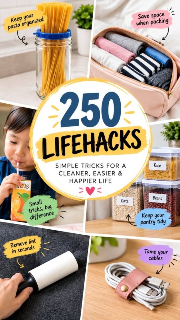 250 Life Hacks Simple Tricks to Make Everyday Life Easier
