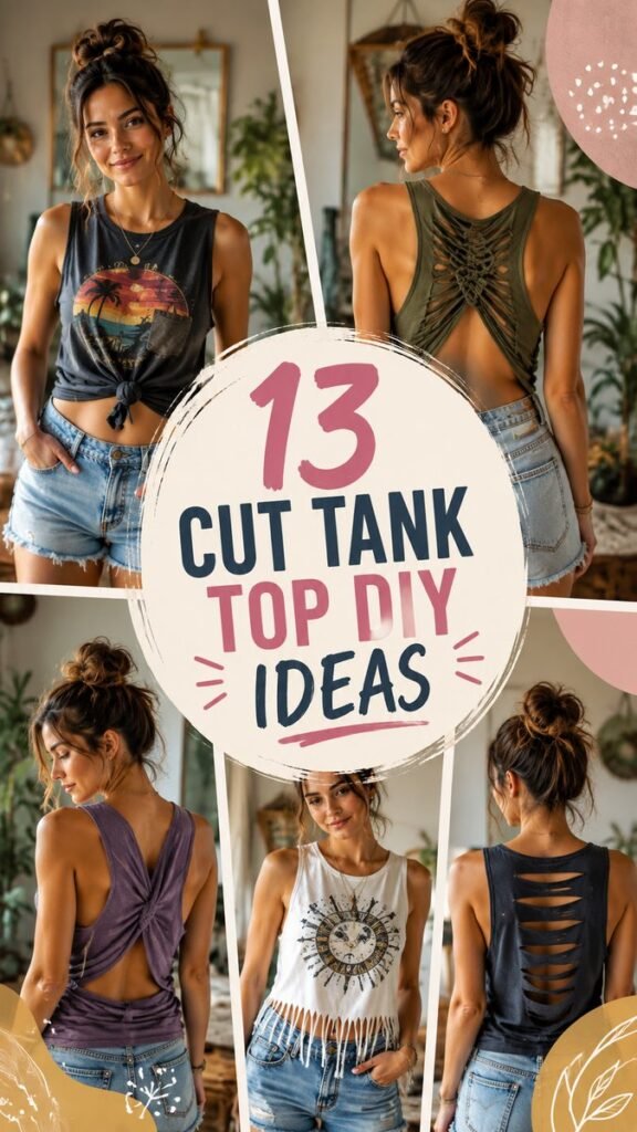 13 Cut Tank Top DIY Ideas for Stylish Summer Outfits