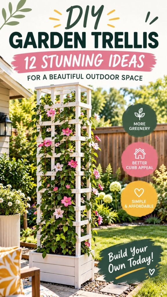 12 Stunning DIY Garden Trellis Ideas for a Beautiful Outdoor Space