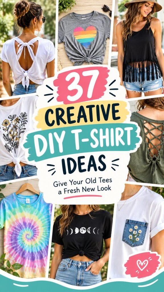37 Creative DIY T-Shirt Ideas to Transform Old Tees