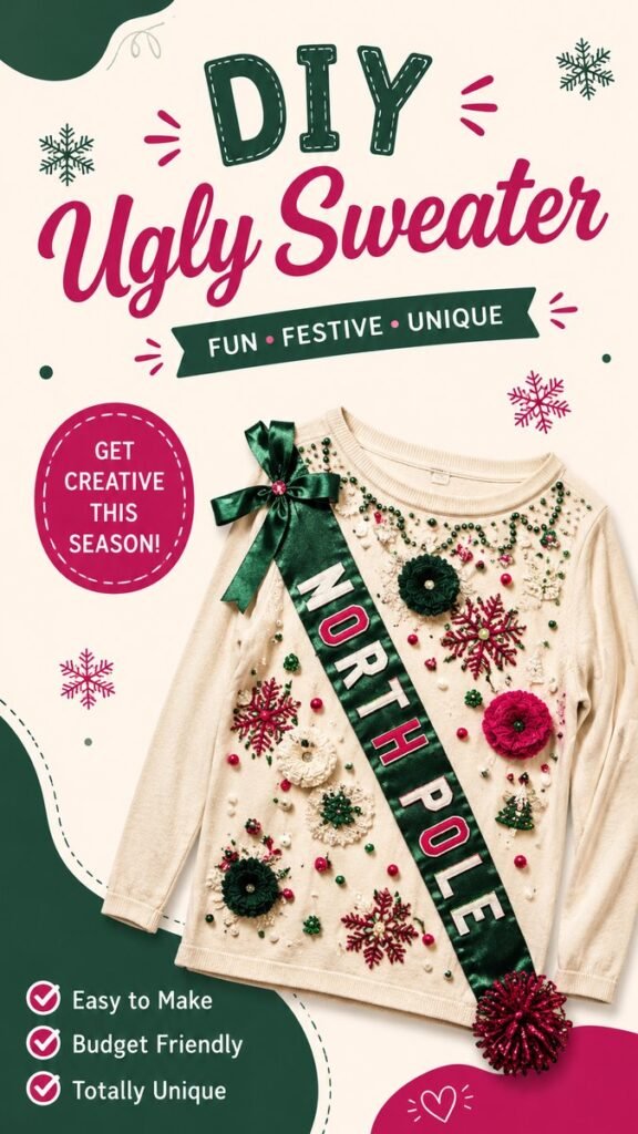 DIY Ugly Christmas Sweater Ideas Fun, Festive  Unique Designs