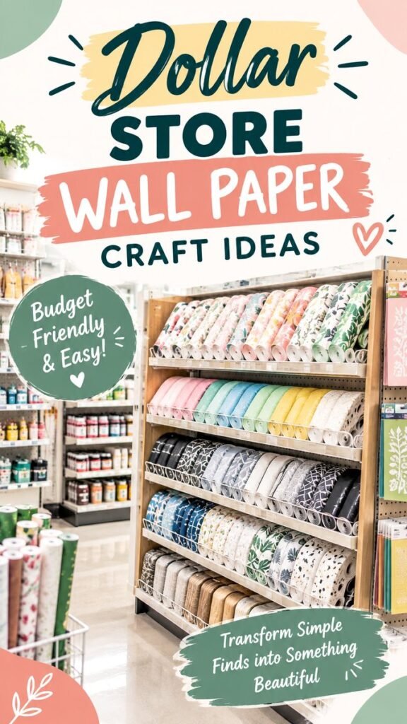 Dollar Store Wallpaper Craft Ideas for Easy DIY Home Decor Projects