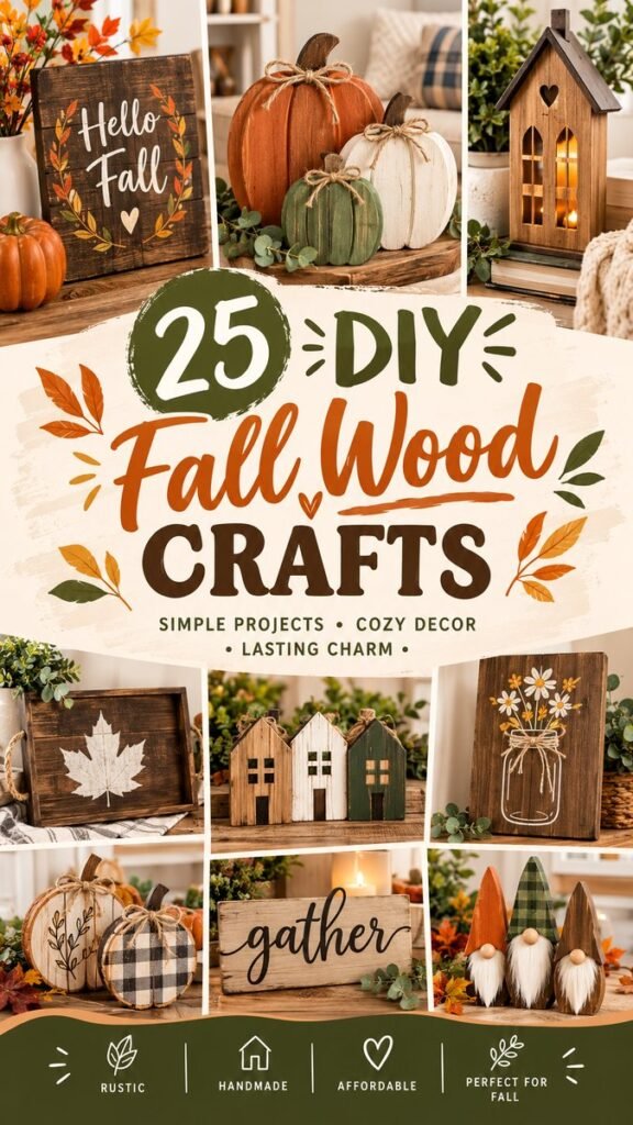 25 DIY Wooden Projects Easy Rustic Crafts for Fall Decor