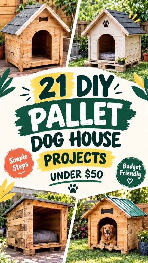 21 DIY Pallet Dog House Ideas Under 50