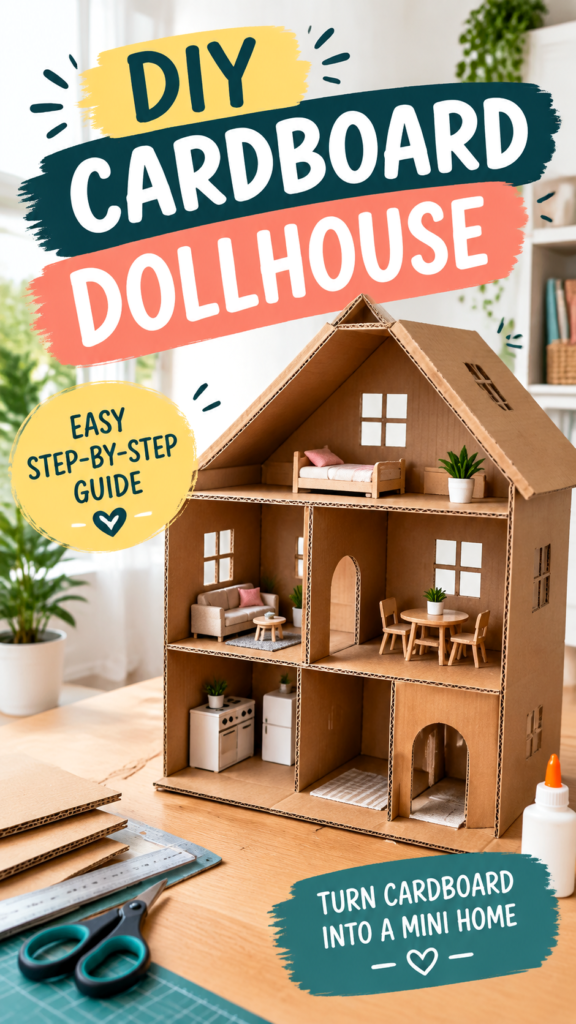 DIY Cardboard Doll House Tutorial for Kids  Easy Budget-Friendly Craft