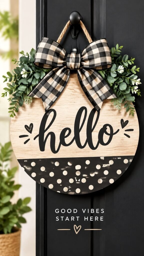 Door Signs DIY Modern Farmhouse Welcome Decor Ideas for Your Front Door