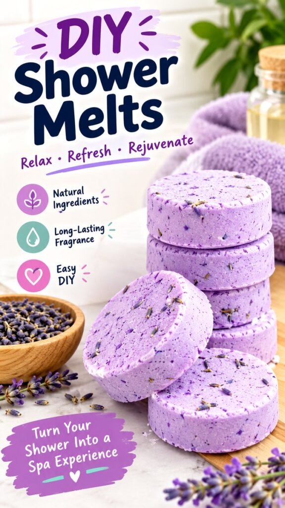 DIY Lavender Shower Melts for a Relaxing Spa-Like Shower Experience
