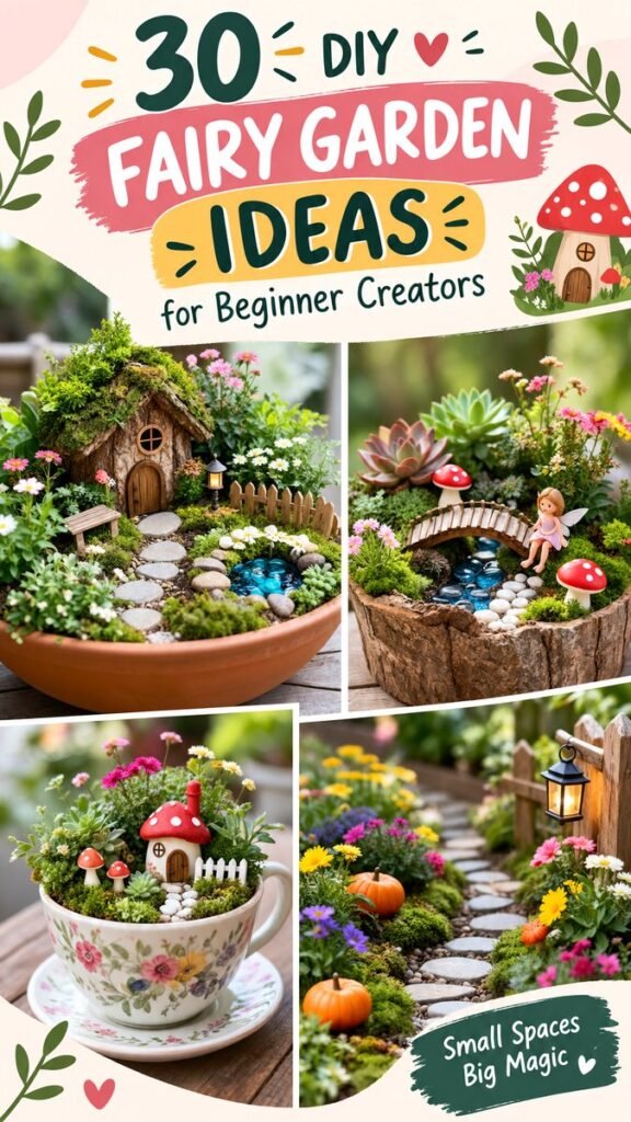 30 DIY Fairy Garden Ideas for Beginners to Try at Home