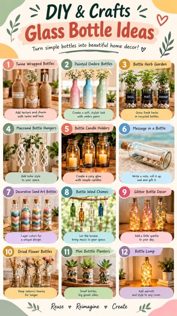 DIY Glass Bottle Ideas Creative Ways to Reuse  Decorate Glass Bottles