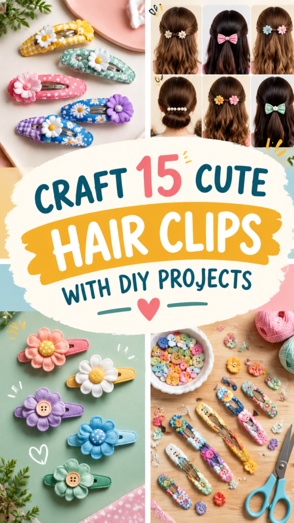 DIY Hair Pins 15 Cute Handmade Hair Clip Ideas and Crafts