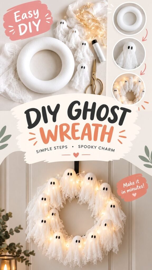 DIY Ghost Wreath Ideas for a Cozy Halloween Home Decor Look