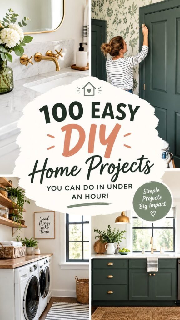 100 Easy Home DIY Projects You Can Do in Under an Hour