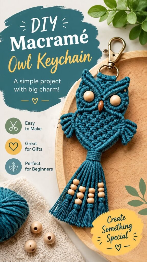 Key Holder DIY Ideas Easy Handmade Macrame Keychain Craft Tutorial