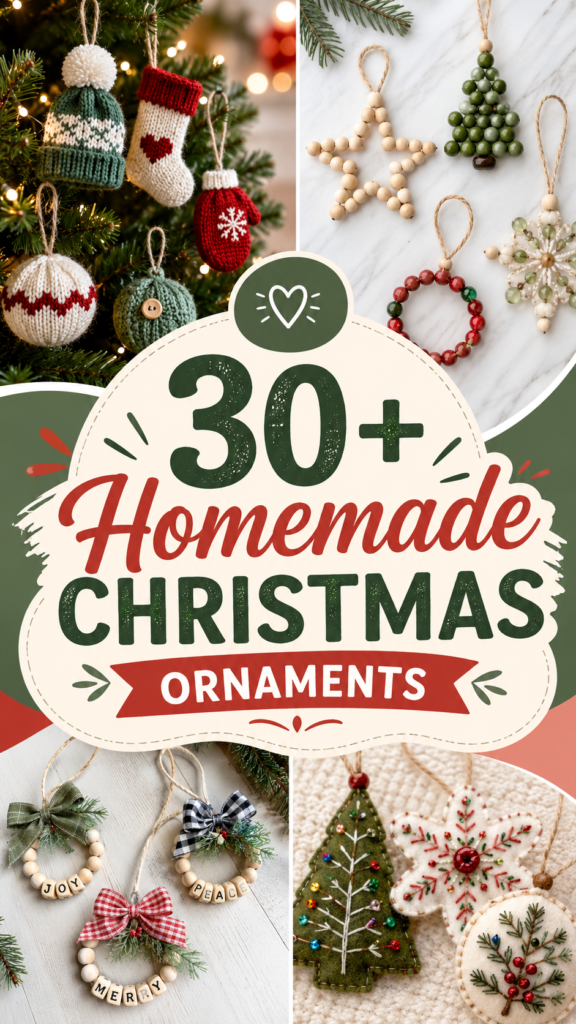 30 Easy DIY Christmas Ornaments to Make at Home