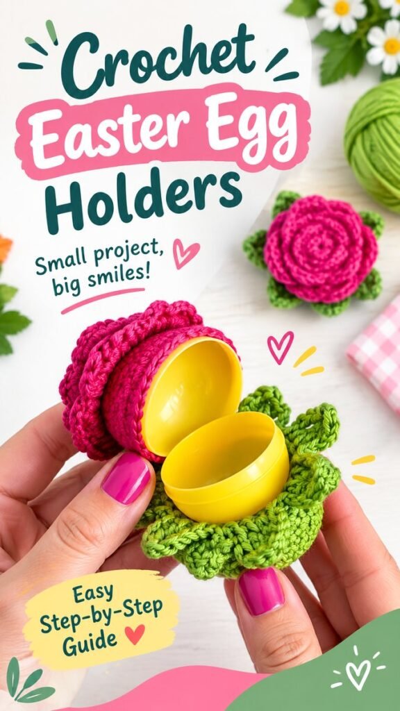 Crochet Easter Egg Holders Easy DIY Step-by-Step Craft Tutorial