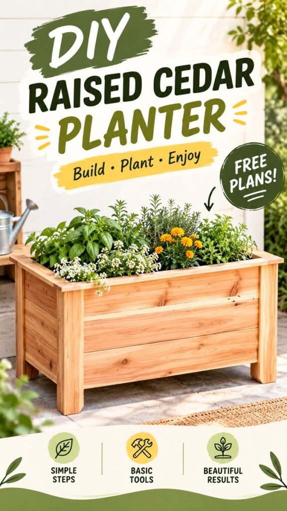 DIY Raised Cedar Planter Box Ideas for a Beautiful Backyard Garden