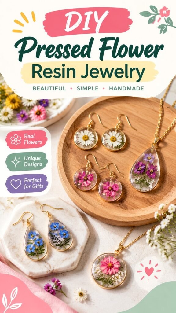 Resin Jewelry DIY Create Beautiful Pressed Flower Jewelry at Home