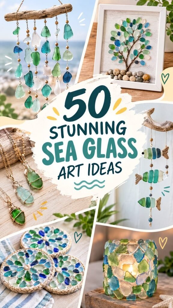 50 Stunning Sea Glass Art DIY Ideas for Beautiful Coastal Crafts