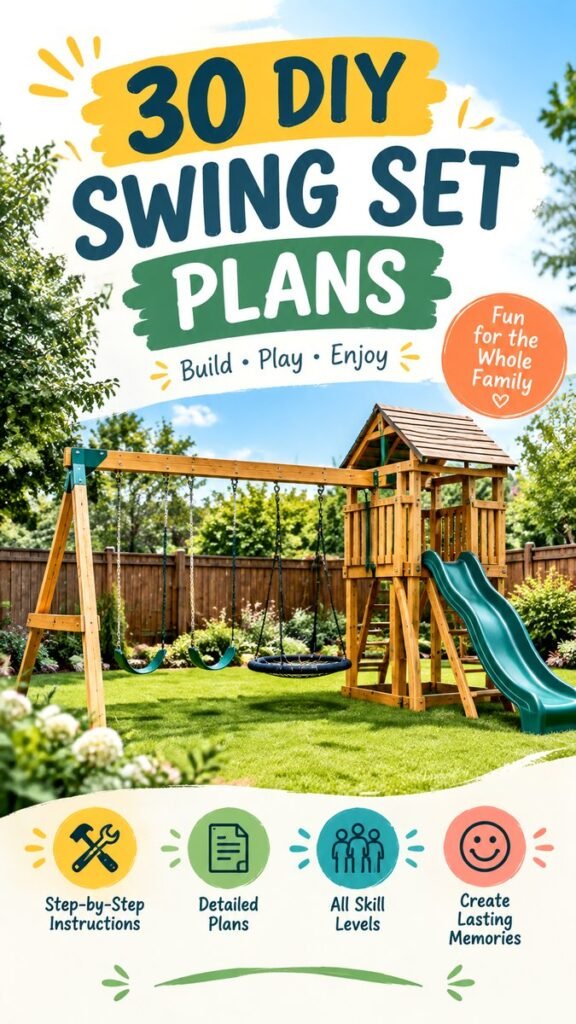 Swing Set DIY 30 Easy Backyard Plans for Kids and Family Fun